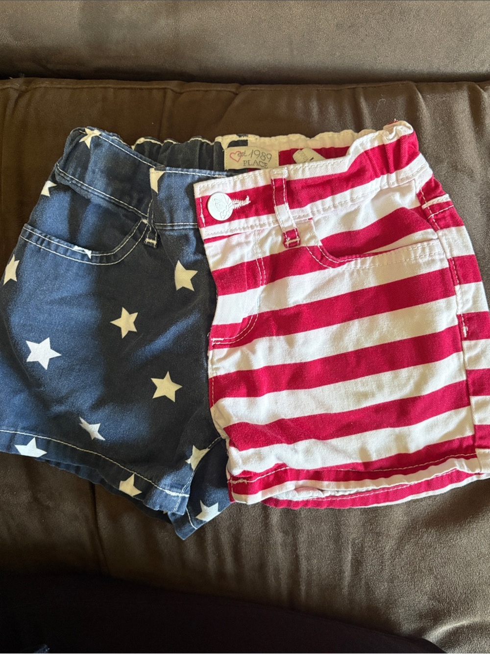 1989 Place Kids Star & Stripe Shorts - Red, White & Blue